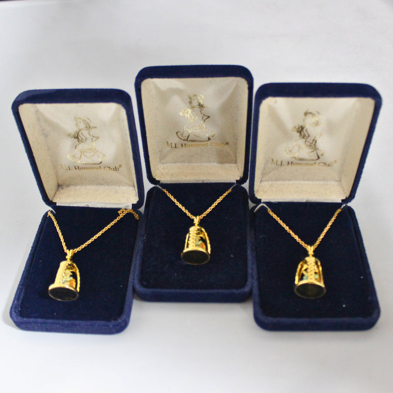 Set of 3 M.I. Hummel Club Necklaces | Honey Lover Pendent