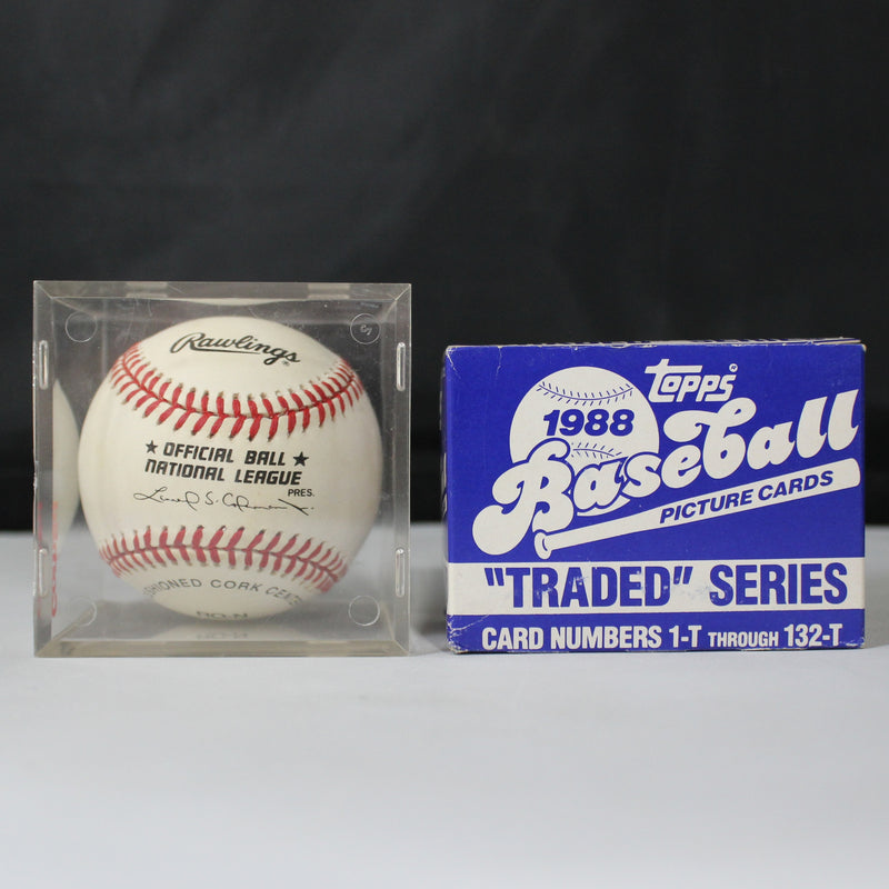 Mark Grace Autographed Baseball & Topps Trading Cards