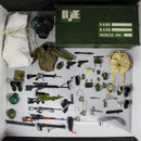 Lot of 9: GI Joe Dolls & Tackle Box of Accessories