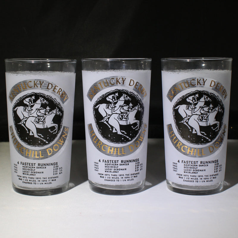 Lot of 6 1966 Kentucky Derby Glasses