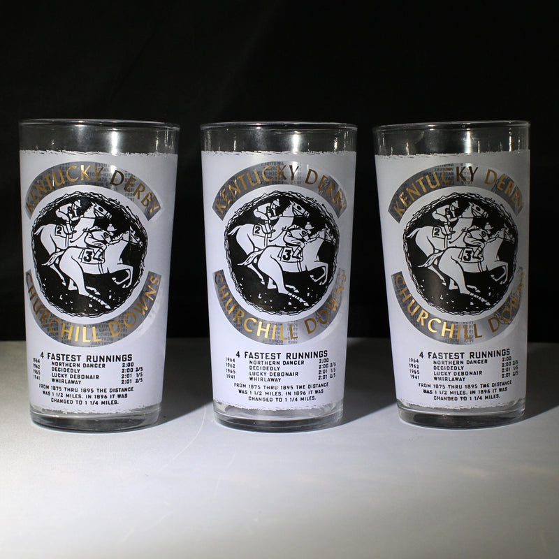 Lot of 6 1966 Kentucky Derby Glasses