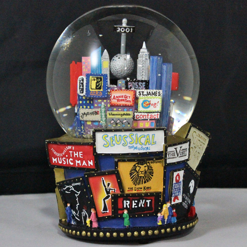 2001 Broadway Cares Snow Globe, Plays "Let it snow"