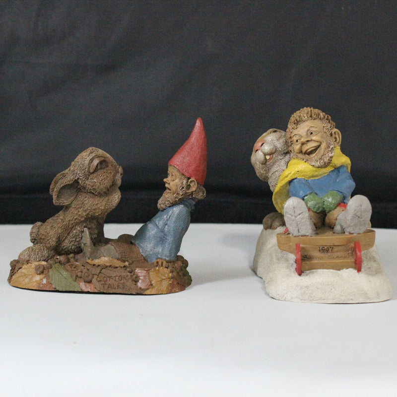 Tom Clark "Cotton Tales" + "Bunny Slope" Garden Gnomes