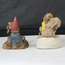 Tom Clark "Cotton Tales" + "Bunny Slope" Garden Gnomes