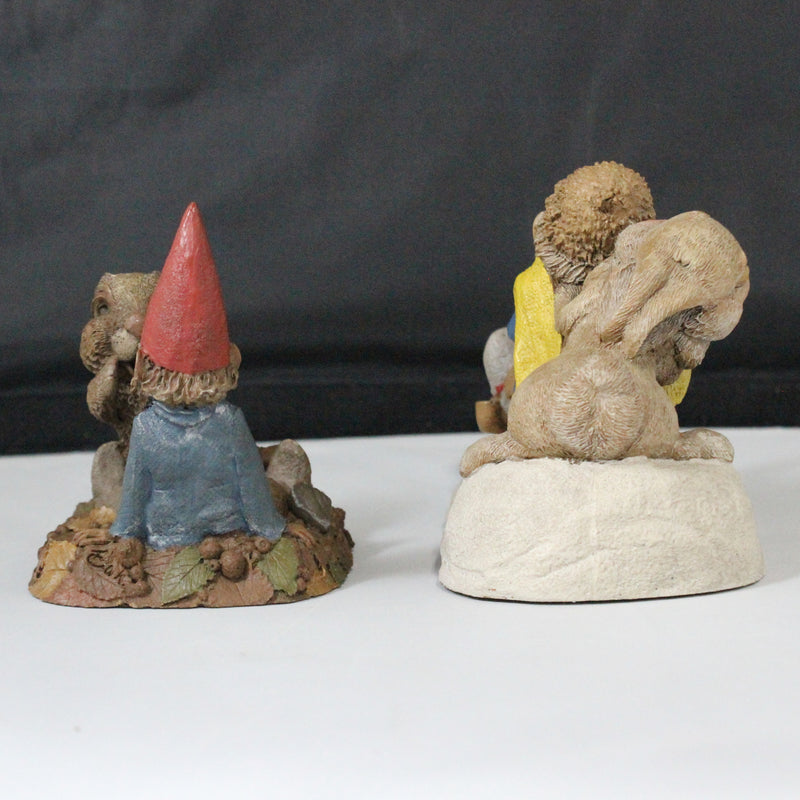 Tom Clark "Cotton Tales" + "Bunny Slope" Garden Gnomes