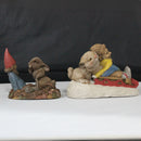 Tom Clark "Cotton Tales" + "Bunny Slope" Garden Gnomes