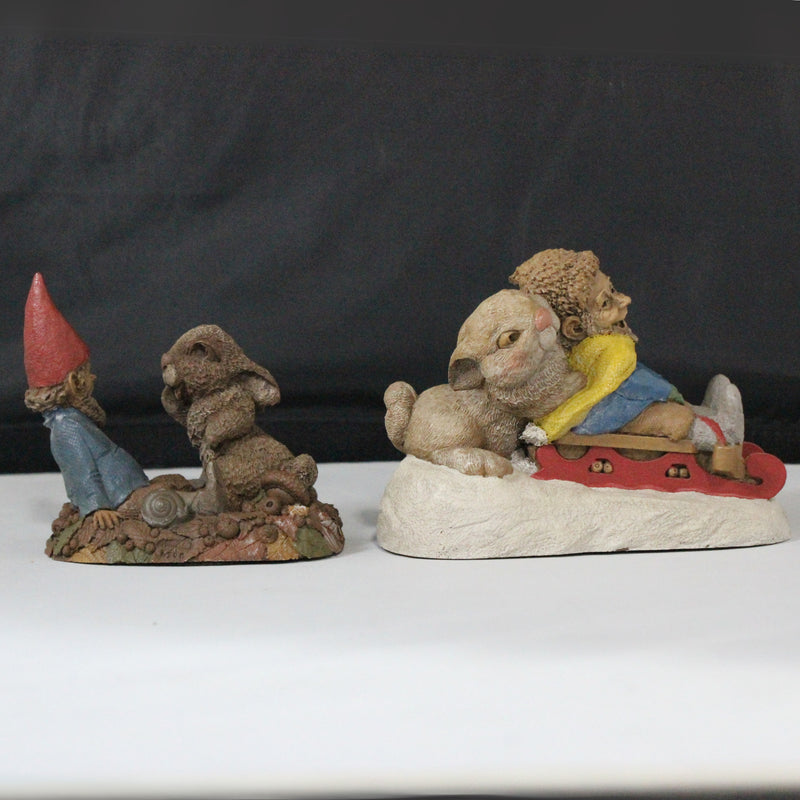 Tom Clark "Cotton Tales" + "Bunny Slope" Garden Gnomes