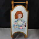 Lot of 3: Raggedy Ann Chair + Sled + Book