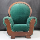Dayton Hudson Victorian Green Velvet Arm Chair For 18" Dolls
