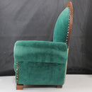 Dayton Hudson Victorian Green Velvet Arm Chair For 18" Dolls