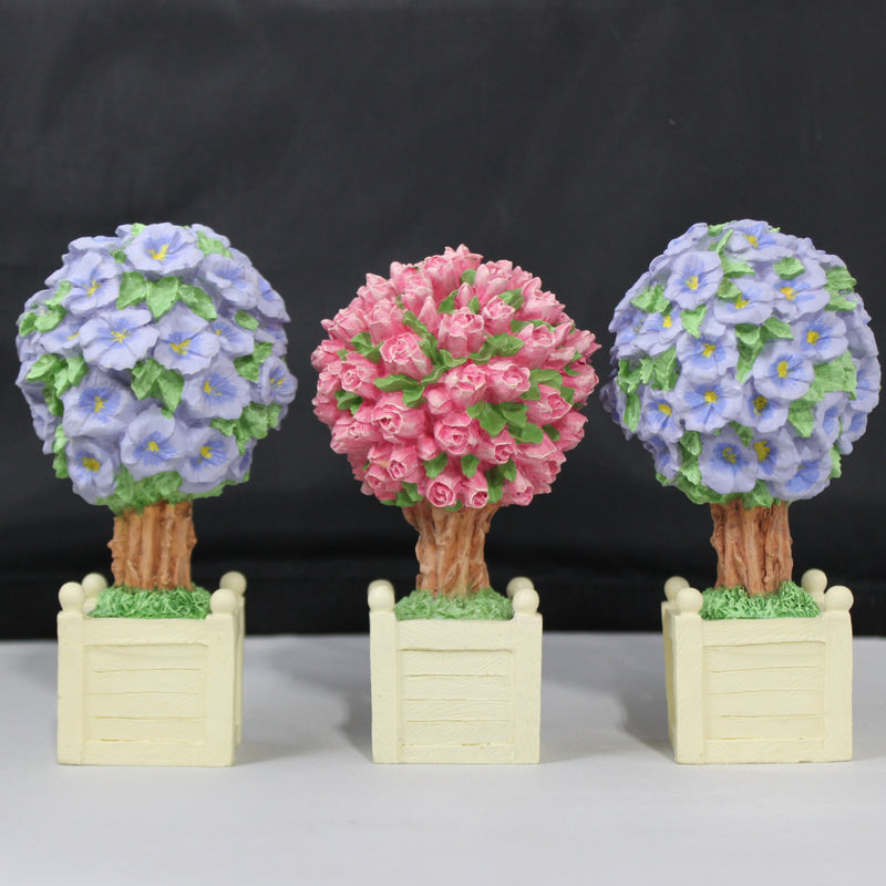 Dept. 56 Flowering Spring Topiaries Planter Box - 6 Piece