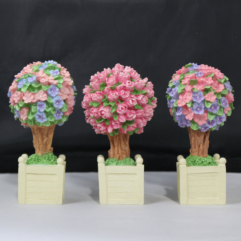 Dept. 56 Flowering Spring Topiaries Planter Box - 6 Piece