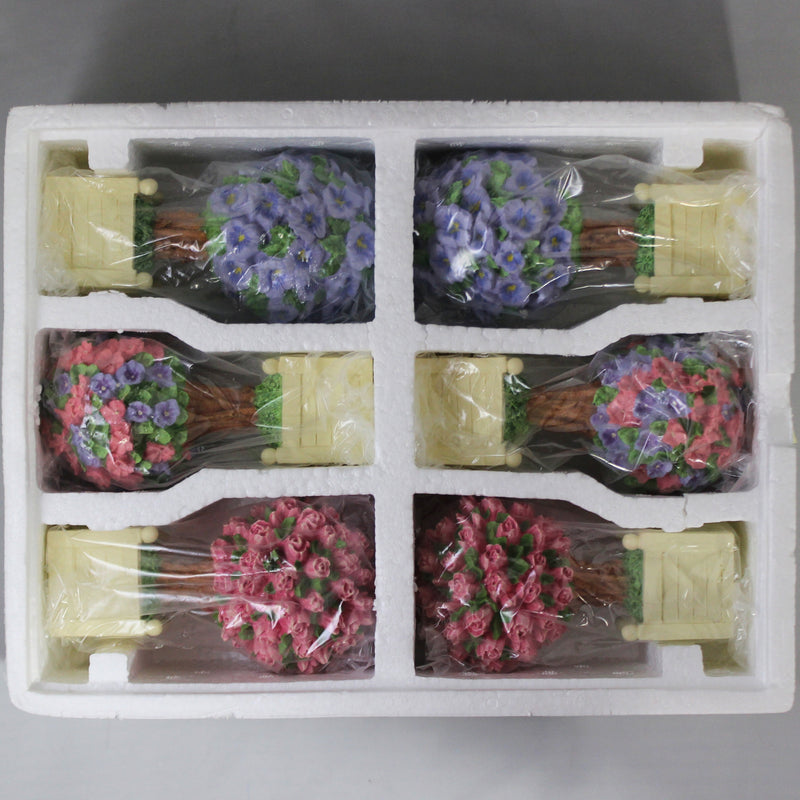 Dept. 56 Flowering Spring Topiaries Planter Box - 6 Piece