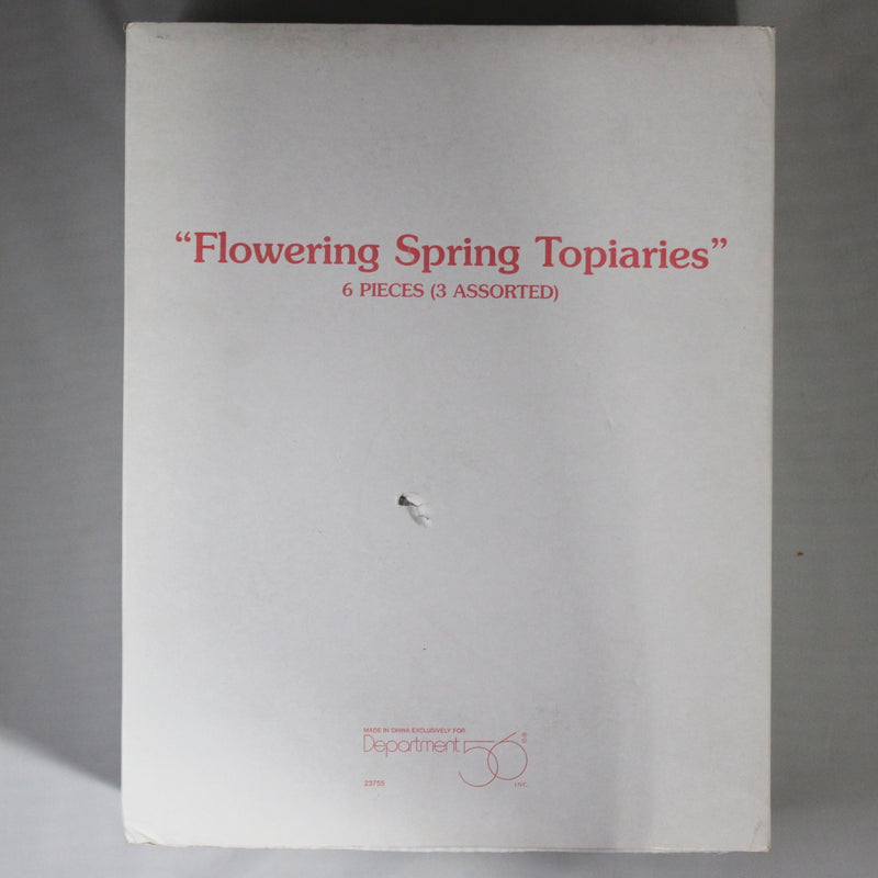 Dept. 56 Flowering Spring Topiaries Planter Box - 6 Piece