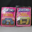 Lot of 2: Barbie 5 Piece Inflatable Living Room and Kitchen Set