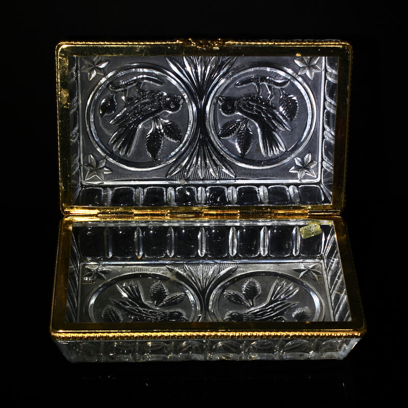 Hofbauer 7" Rectangular Crystal Box with Hinged Lid
