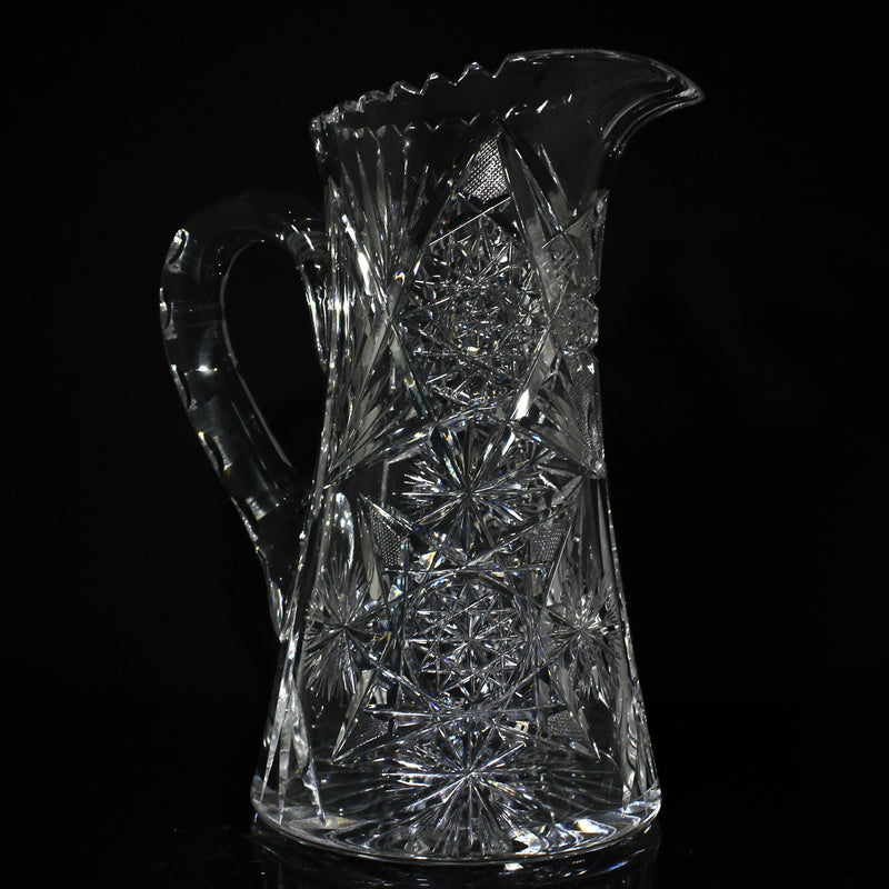 Brilliant Sawtooth Pinwheel Design Crystal Pitcher