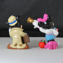 Lot of 2: Enesco Toontown Mickey the Businessman + Minnie the Teacher Figurines