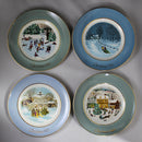 Lot of 4: Vintage 1970's Avon Christmas Plates