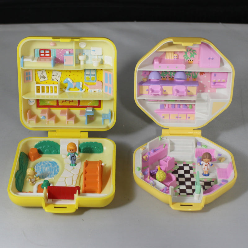 Lot of 2: Midges Play School + Hair Salon Polly Pocket