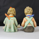Hummel "Book Worm" Pair Boy & Girl Book Ends