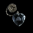 Tipperary Crystal Heart Shaped Shamrock Pendant