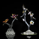 Lot of 2: Glass Baron Humming Bird + Blown Glass Butterfly