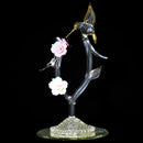 Lot of 2: Glass Baron Humming Bird + Blown Glass Butterfly