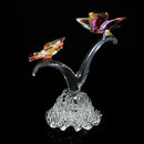 Lot of 2: Glass Baron Humming Bird + Blown Glass Butterfly