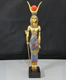 AGI Egyptian Goddess Isis Painted Ceramic Statue