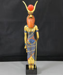 AGI Egyptian Goddess Isis Painted Ceramic Statue