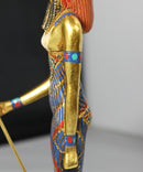 AGI Egyptian Goddess Isis Painted Ceramic Statue