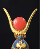 AGI Egyptian Goddess Isis Painted Ceramic Statue