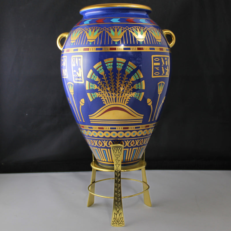 1987 Franklin Mint "The Golden Vase Of Bast" Decorated w/ 24k Gold