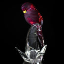 Murano Glass Exotic Birds Of The Word "The Red Lory" Figurine