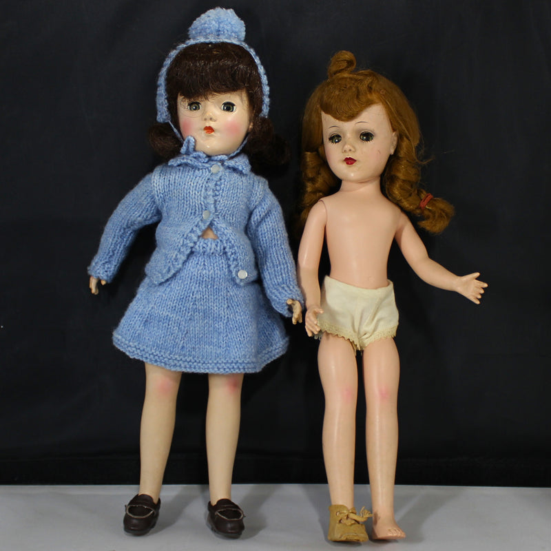 Lot of 2: Unbranded Vintage 1950's Dolls