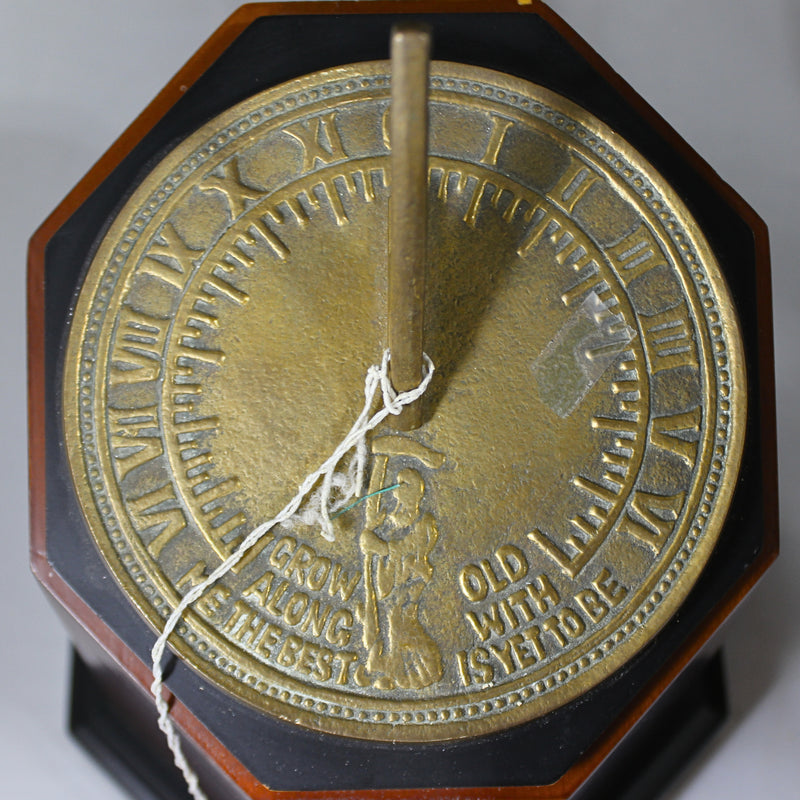 Lot of 2: Vintage Father Time Sundial Pair - Handmade in Korea