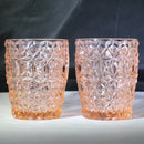 Lot of 2: Pink Glass Cups