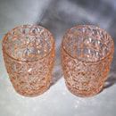 Lot of 2: Pink Glass Cups