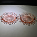 Lot of 7: Pink Glass Plates