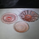 Lot of 7: Pink Glass Plates