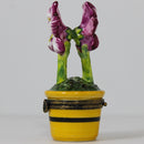 Limoges Flowers In Planter Trinket Box