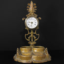 Desk Clock w/ Double Inkwell