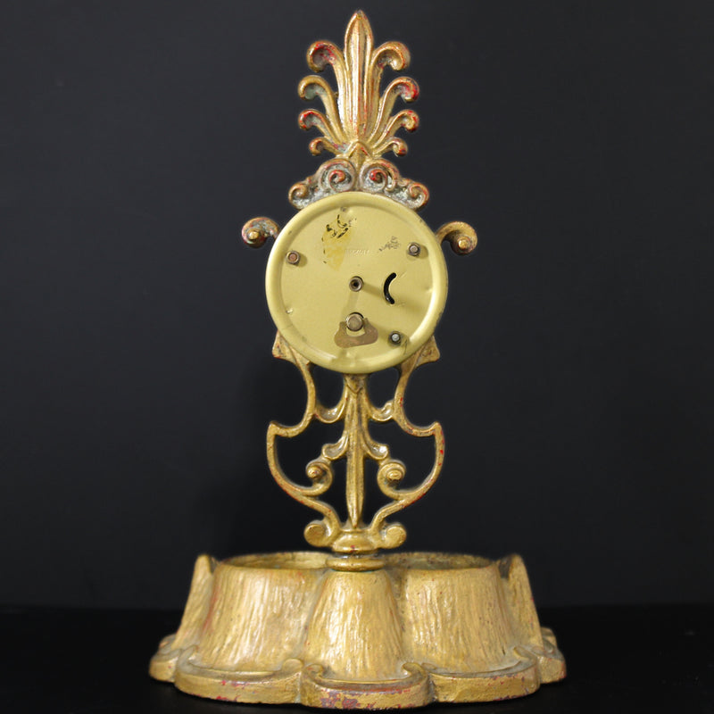 Desk Clock w/ Double Inkwell