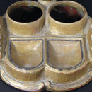 Desk Clock w/ Double Inkwell