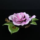 Lot of 2: Lefton Royal Dover + Teleflora Pink Rose Figurine