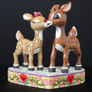 Jim Shore Rudolph the Red-Nosed Reindeer "Clarice Kissing Rudolph"