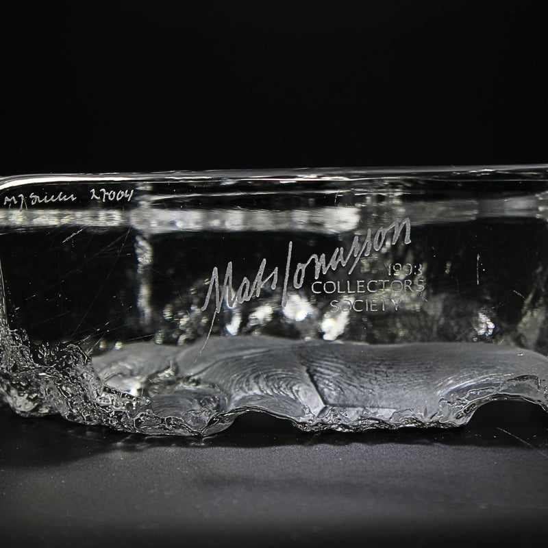 Mats Jonasson Elephant Spirit of Freed Crystal Display