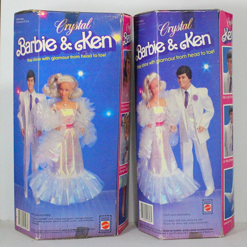 Lot of 2: Crystal Barbie & Ken