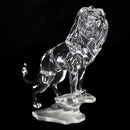 Swarovski Crystal Lion Standing on Rock Figurine